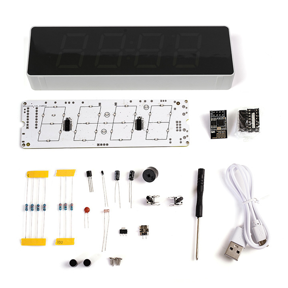 Diy Electronics Gadget - ESP8266 IoT jam WiFi warna-warni Kit
