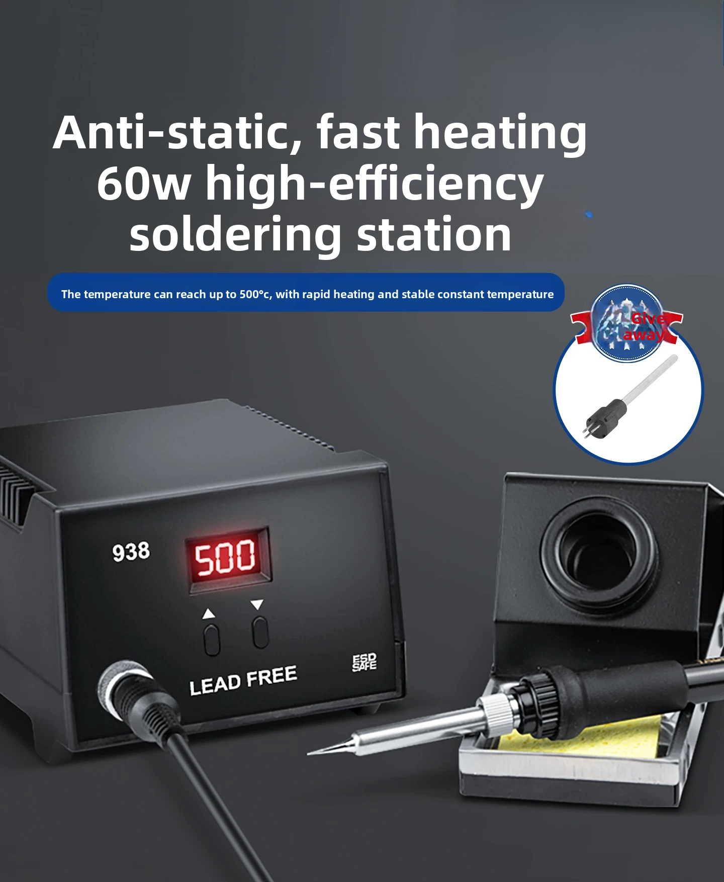 Diy Electronics Workstation - Stasiun Solder 936B 60W dengan Temperatur