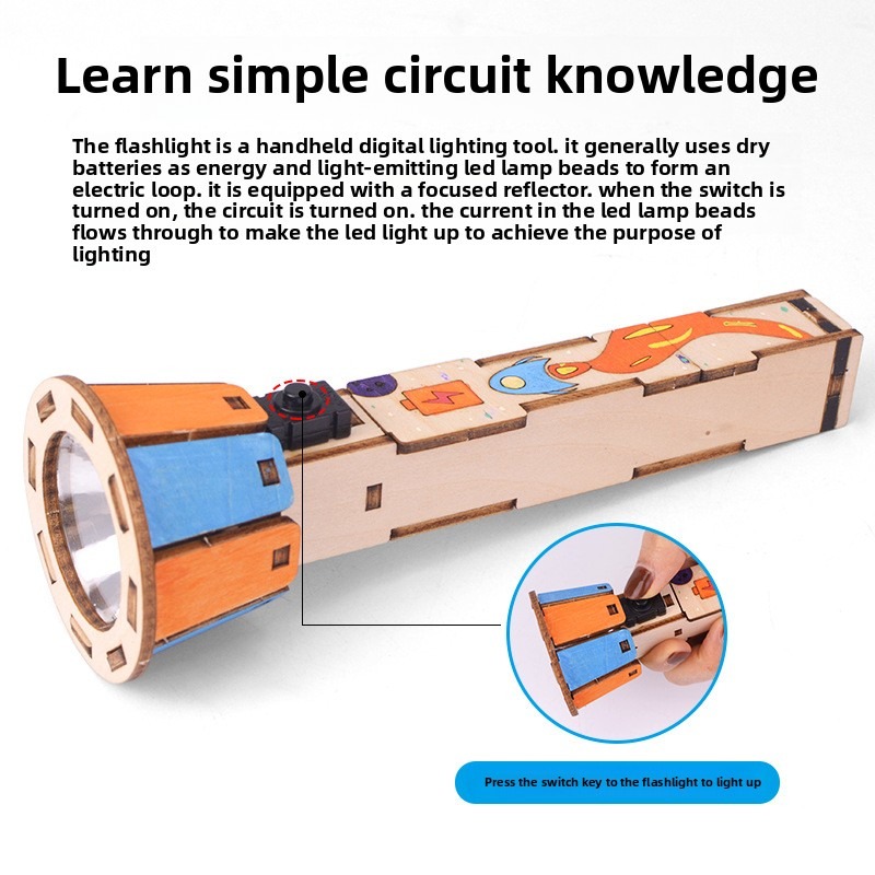 Kit Senter Kayu DIY Percobaan  - Diy Electronics Projects For Kids ulasan dan harga