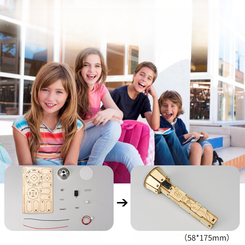 Kit Senter Kayu DIY Percobaan  - Diy Electronics Projects For Kids ulasan dan harga