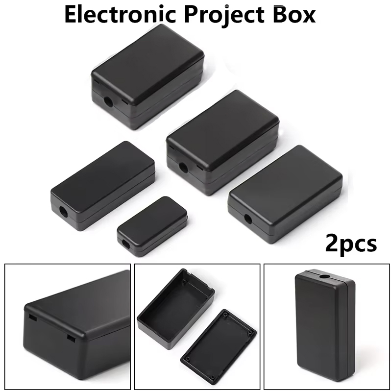 2 Buah Kotak Hitam Plastik Tah - Diy Electronics Supplies ulasan dan harga