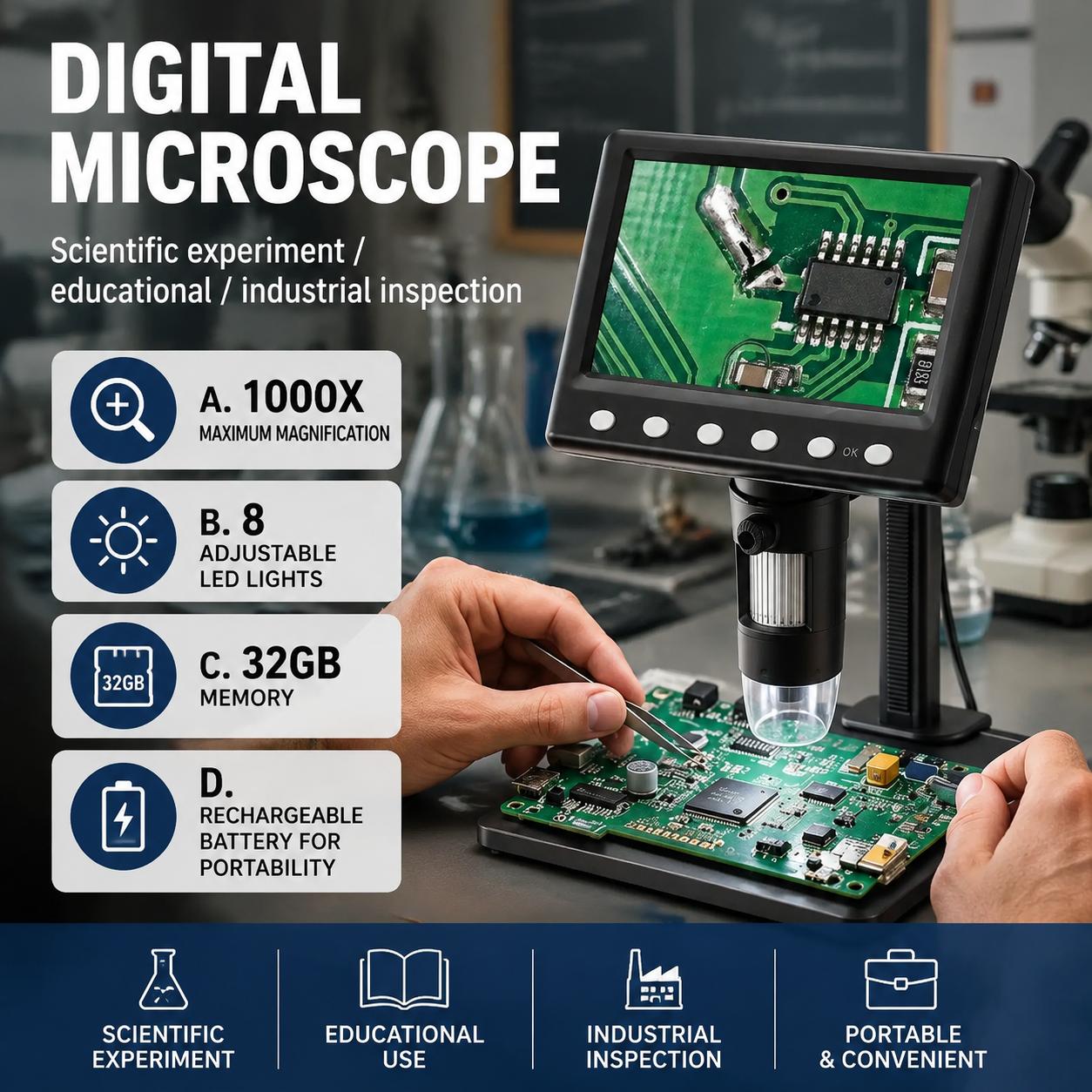 Mikroskop Inspeksi dengan Pemb - Diy Microscope For Electronics Repair ulasan dan harga